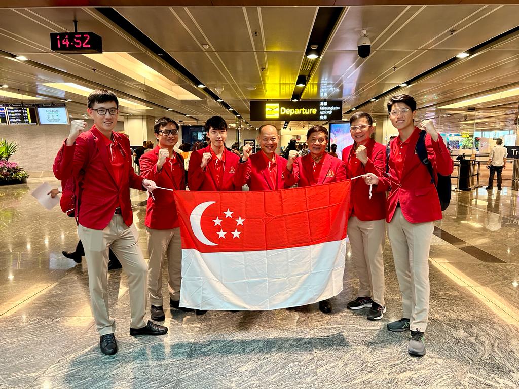 May be an image of 6 people, flag and text
